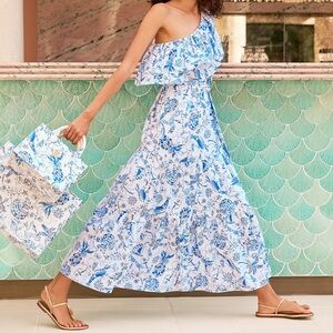 NWT Lilly Pulitzer Sz XL Mayella Midi Dress Barefoot Beachcombers